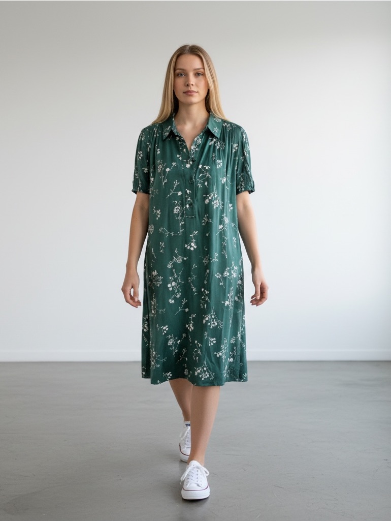 New Samsoe Samsoe Gillian Short Sleeve Green Garden Lace Dress Sz Xl
